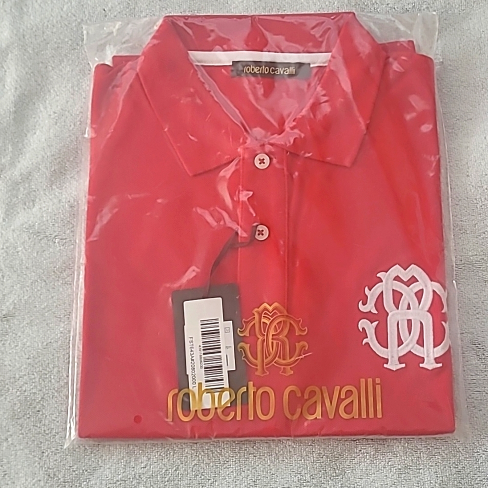 New, still in original packaging Roberto Cavalli Polo - Red, Size L